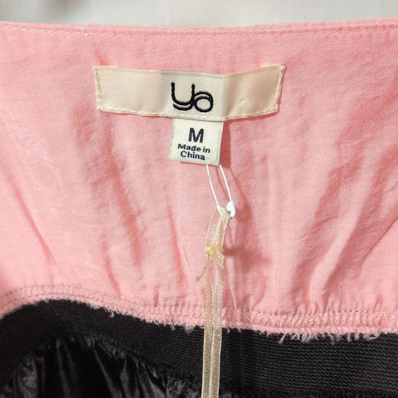 NWT Ya Los Angeles Pink Black Ruffly Tiered Mini - Picture 6 of 7